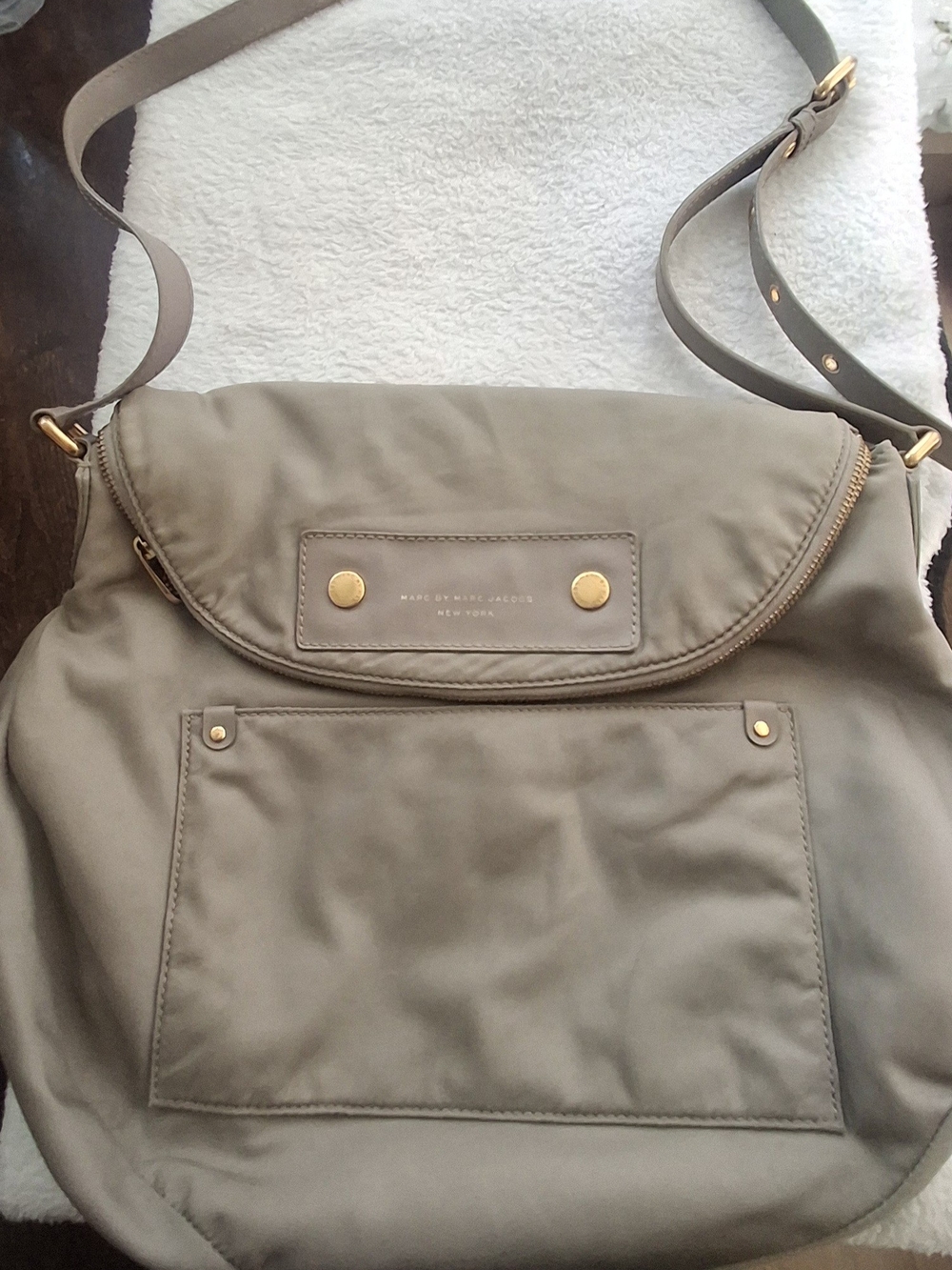 Marc by Marc Jacobs Taupe Nylon Crossbody Bag